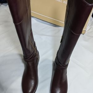 Michael Kors Preston Brown Riding Boot  Sz 7 NIB